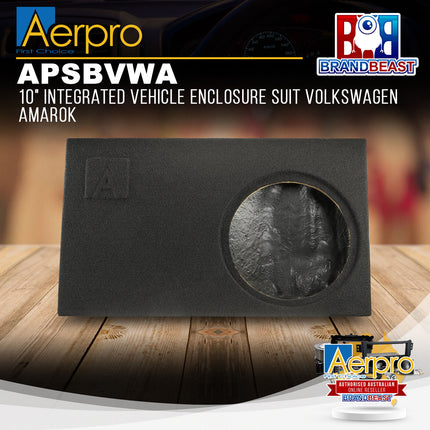 Aerpro APSBVWA 10" Integrated Vehicle Enclosure Suit Volkswagen Amarok 2011