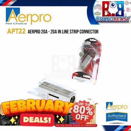 Aerpro APT22 2GA to 2GA In Line Strip Connector