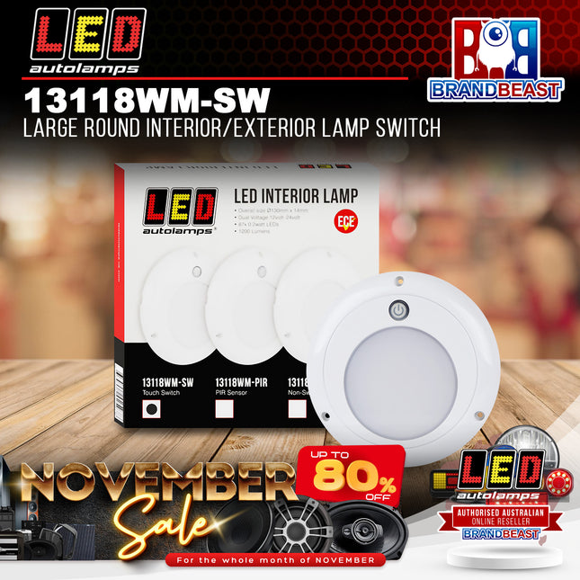 LED Autolamps 13118WM-SW Large Round Interior/Exterior Lamp Switch