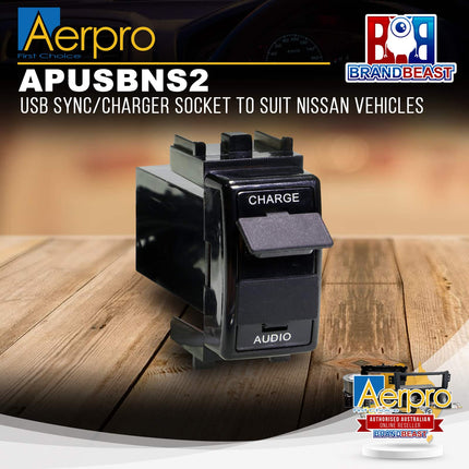 Aerpro APUSBNS2 Dual USB Charge & Sync For Nissan Various Vehicles (21mm √ó 36mm)