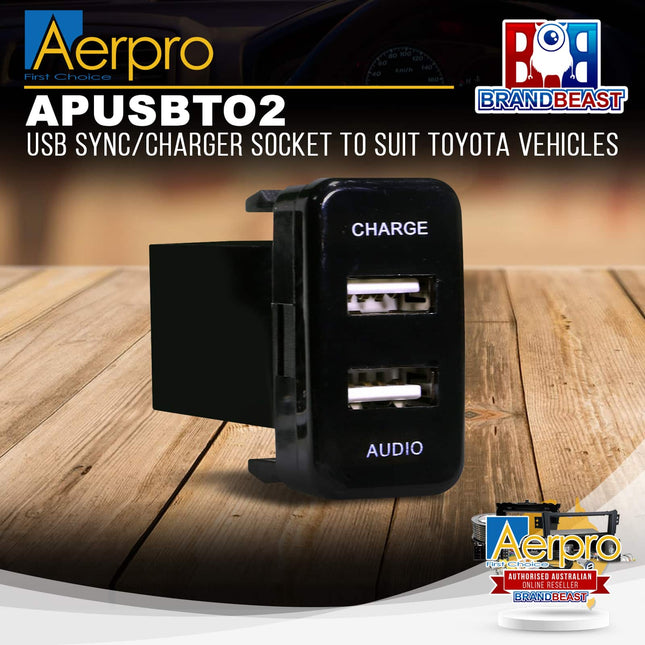 Aerpro APUSBTO2 USB Sync/Charger Socket Suit Toyota Vehicles