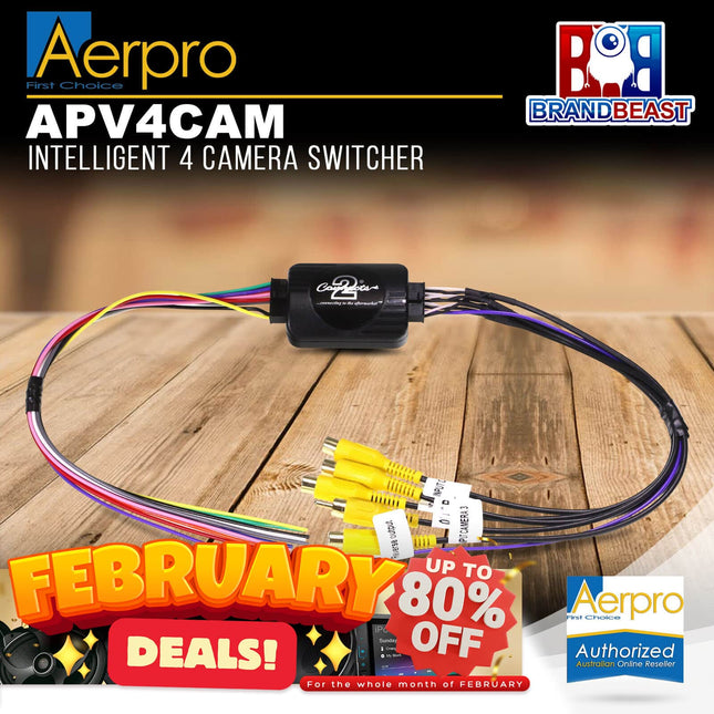 Aerpro APV4CAM Intelligent 4 Camera Switcher