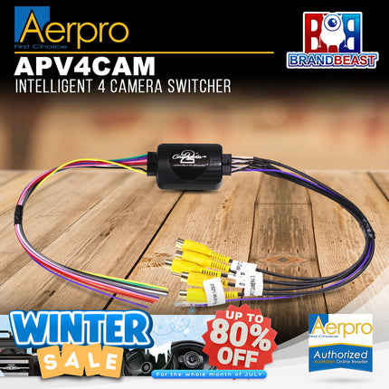 Aerpro APV4CAM Intelligent 4 Camera Switcher