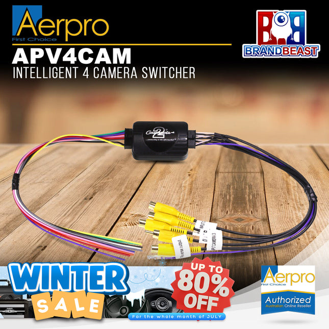 Aerpro APV4CAM Intelligent 4 Camera Switcher