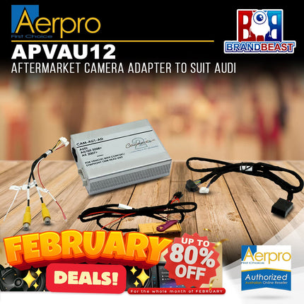 Aerpro APVAU12 Aftermarket Camera Adapter to Suit Audi