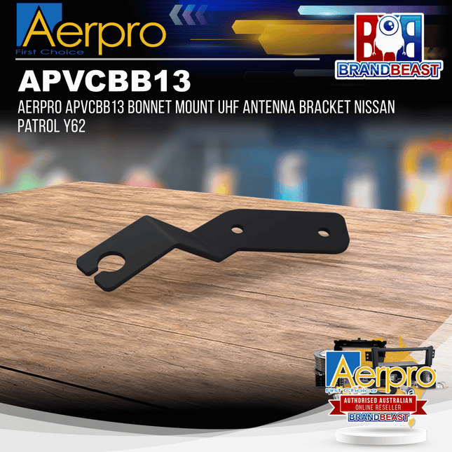 Aerpro APVCBB13 Bonnet Mount UHF Antenna Bracket Nissan Patrol Y62