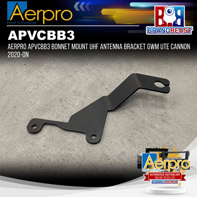 Aerpro APVCBB3 Bonnet Mount UHF Antenna Bracket GWM Ute Cannon 2020-On