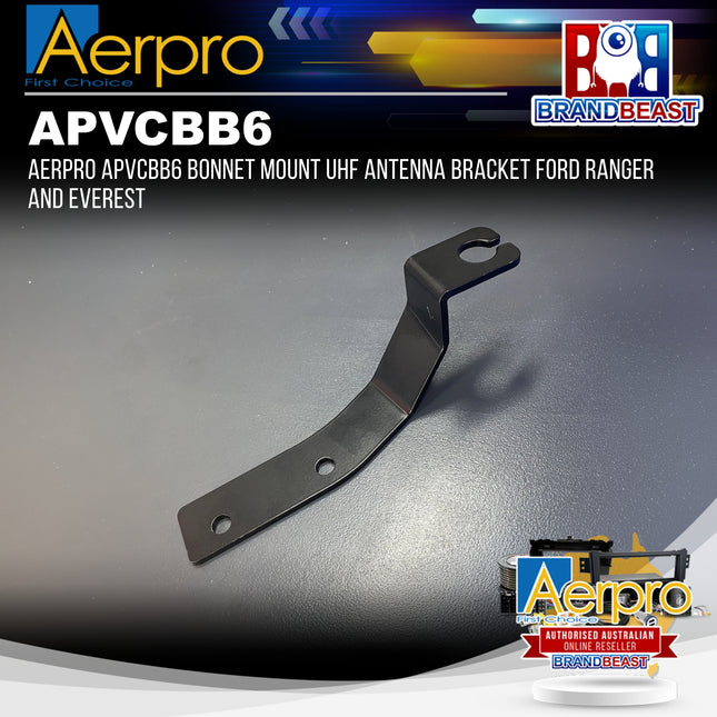 Aerpro APVCBB6 Bonnet Mount UHF Antenna Bracket Ford Ranger and Everest