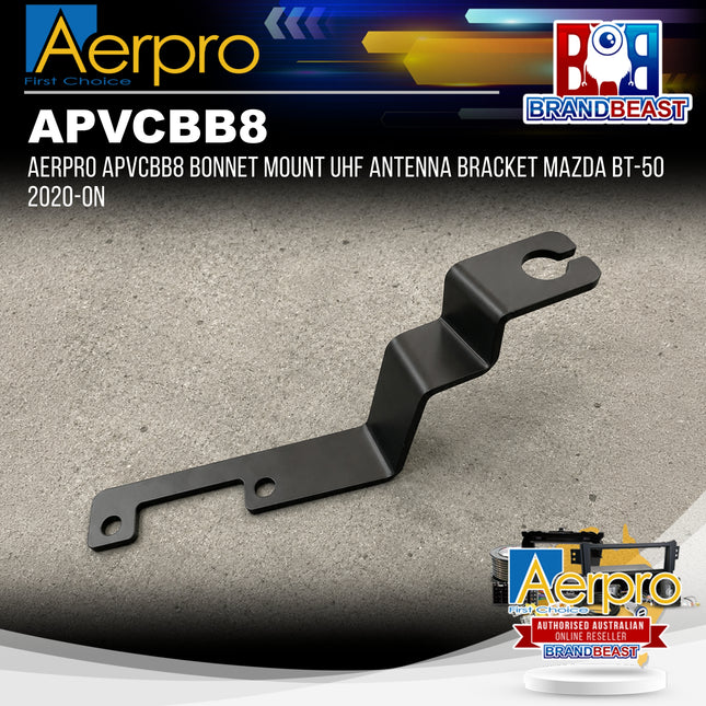 Aerpro APVCBB8 Bonnet Mount UHF Antenna Bracket Mazda BT-50 2020-On