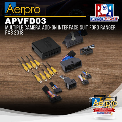 Aerpro APVFD03 Multiple Camera Add-On Interface Suit Ford Ranger PX3 2018