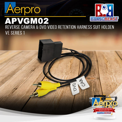 Aerpro APVGM02 Reverse Camera & Video Retention Harness Suit Holden VE Series 1
