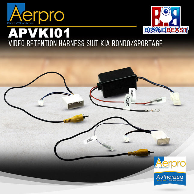 Aerpro APVKI01 Reverse Video Camera Retention Harness Suit Kia Various Vehicles