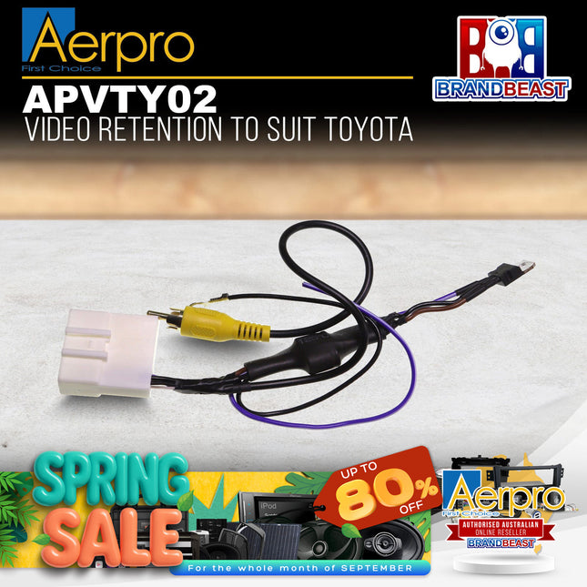 Aerpro APVTY02 Video Retention Harness Suit Various Toyota Vehicles