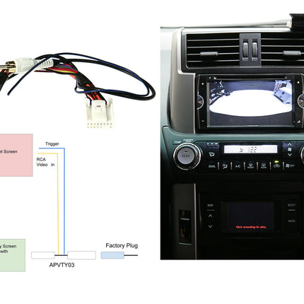 Aerpro APVTY03 Video Retention Harness to Suit Toyota Prado 150