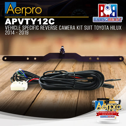 Aerpro APVTY12C Vehicle Specific Reverse Camera Kit Suit Toyota Hilux 2014 - 2019