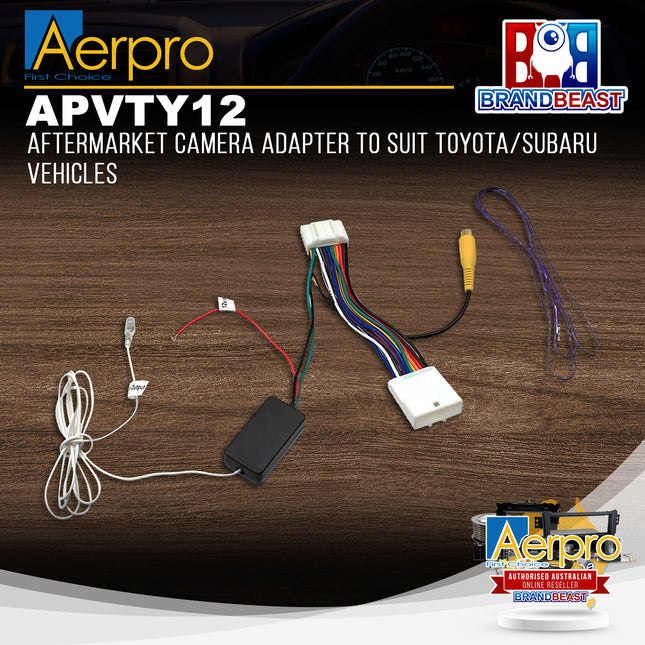 Aerpro APVTY12 Aftermarket Camera Adapter to Suit Toyota/Subaru Vehicles