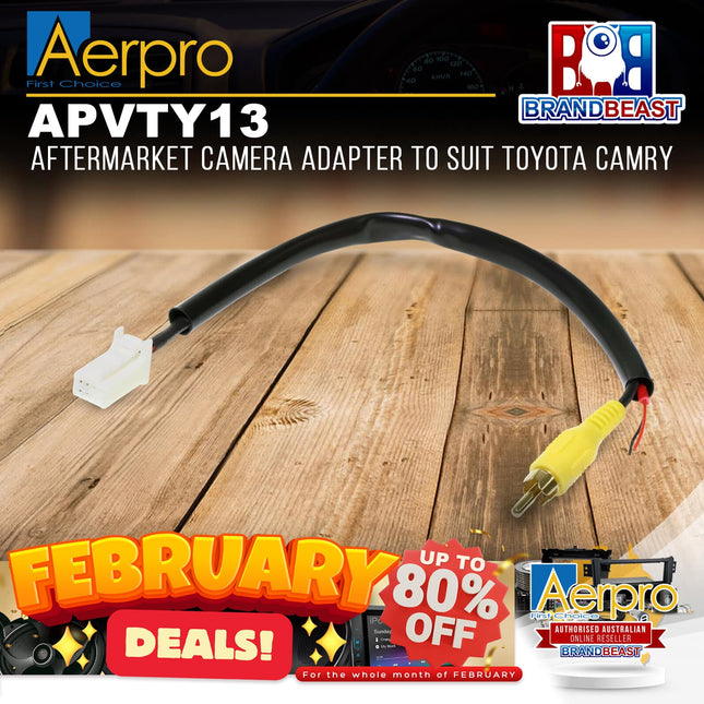 Aerpro APVTY13 Aftermarket Camera Adapter to Suit Toyota Camry