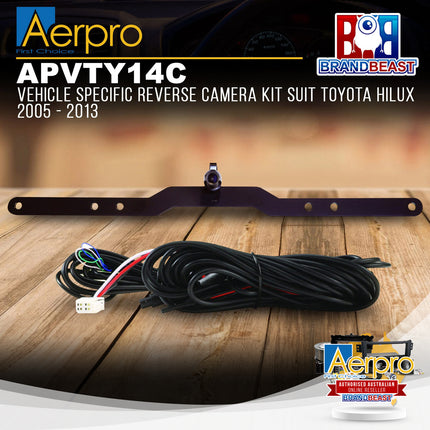 Aerpro APVTY14C Vehicle Specific Reverse Camera Suit Toyota Hilux 2005 - 2013