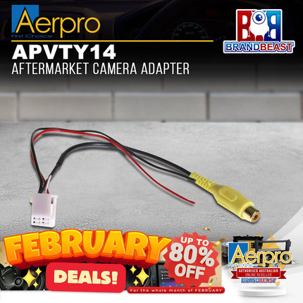 Aerpro APVTY14 Aftermarket Camera Adapter To Suit Toyota