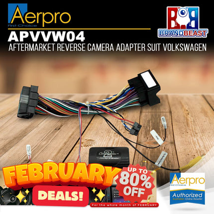 Aerpro APVVW04 Aftermarket Reverse Camera Adapter to Suit Volkswagen