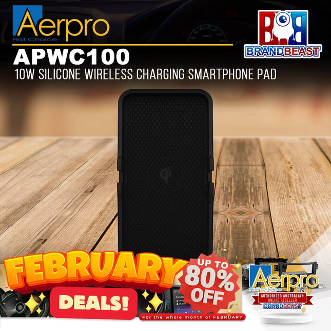 Aerpro APWC100 10W Silicone Wireless Charging Smartphone Pad