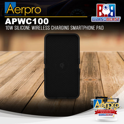 Aerpro APWC100 10W Silicone Wireless Charging Smartphone Pad