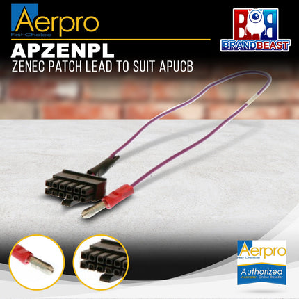Aerpro APZENPL Zenec Patch Lead to Suit APUCB