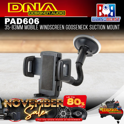 DNA PAD606 35-83mm Mobile Windscreen Gooseneck Suction Mount