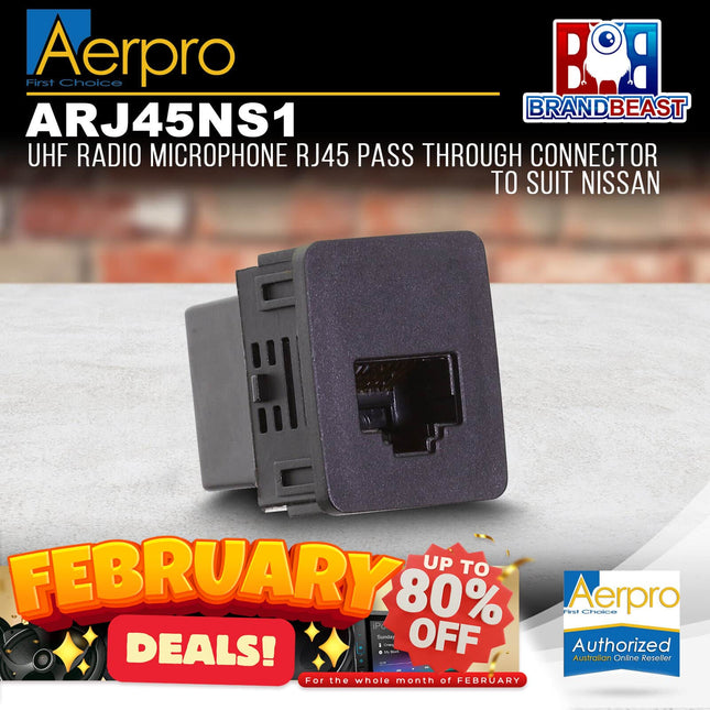 Aerpro ARJ45NS1 UHF Radio Microphone RJ45 Pass Through Connector to Suit Nissan