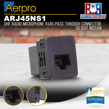 Aerpro ARJ45NS1 UHF Radio Microphone RJ45 Pass Through Connector to Suit Nissan