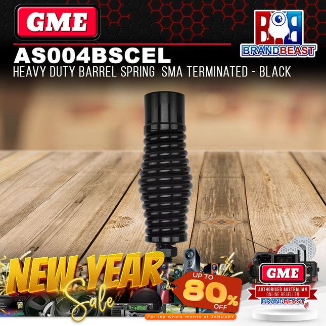 GME AS004BSCEL Heavy Duty Barrel Spring  SMA Terminated - Black