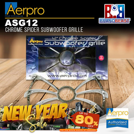 Aerpro ASG12 12" 305mm Chrome Spider Subwoofer Grille