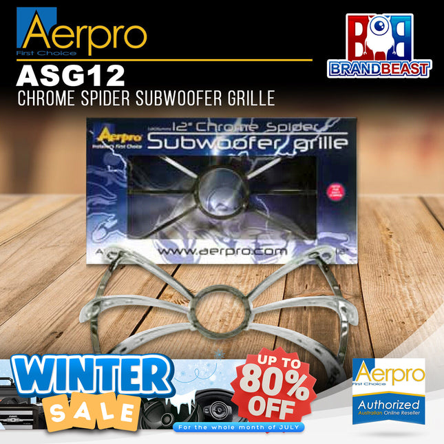 Aerpro ASG12 12" 305mm Chrome Spider Subwoofer Grille
