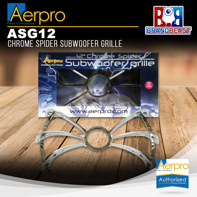 Aerpro ASG12 12" 305mm Chrome Spider Subwoofer Grille