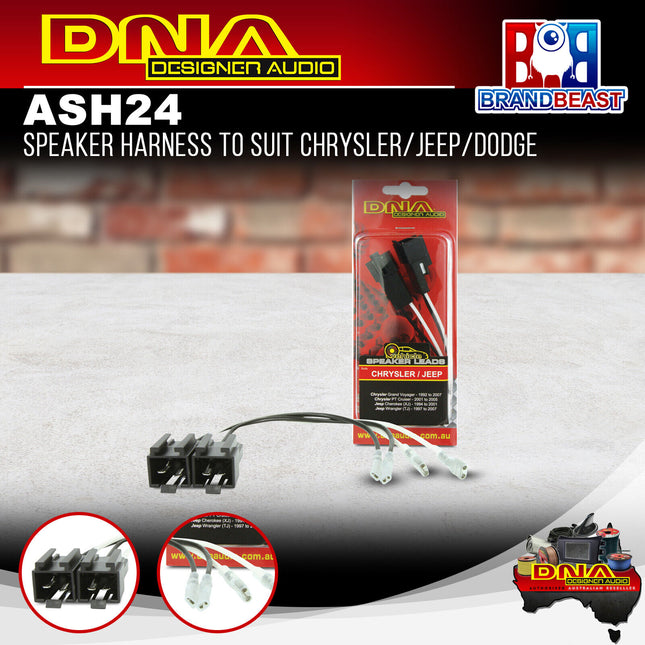 DNA ASH24 Speaker Harness to Suit Chrysler/Jeep/Dodge