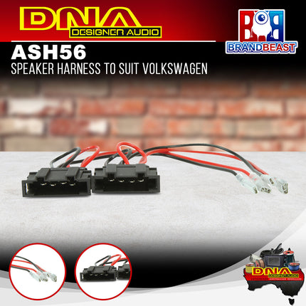 DNA ASH56 Speaker Harness To Suit Volkswagen