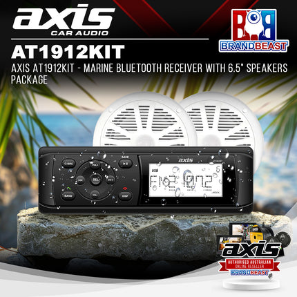 AXIS AT1912KIT - Marine Bluetooth Receiver with 6.5" Speakers Package