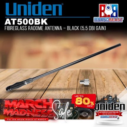 Main - UNIDEN Uniden AT500BK 5.5 dBi Gain Fibreglass Radome Antenna Black