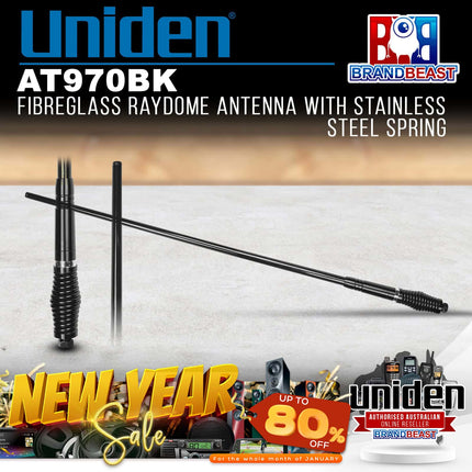 Uniden AT970BK 6.6 dBi Gain Black Fibreglass Raydome Antenna