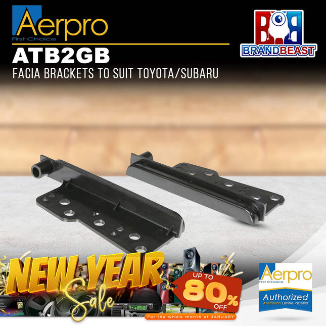 Aerpro ATB2GB Double DIN Facia Brackets to Suit Toyota/Subaru