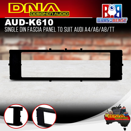 DNA AUD-K610 Single DIN Fascia Panel For Audi A4/A6/A8/TT