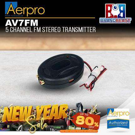 Aerpro AV7FM 5-Channel FM Stereo Transmitter