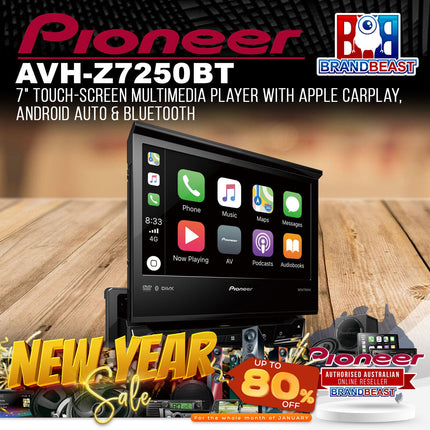 Pioneer AVH-Z7250BT 7" Multimedia Player w/ Apple CarPlay/Android Auto/Bluetooth