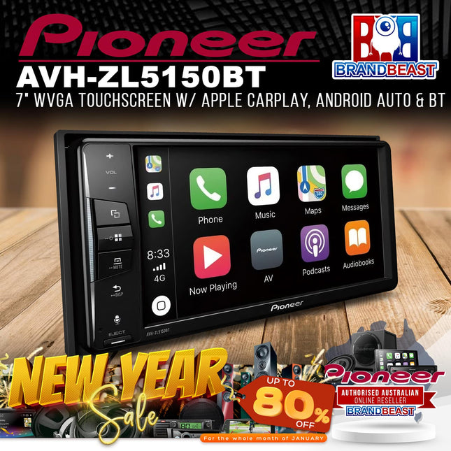 Pioneer AVH-ZL5150BT 7" Touch Screen Apple Carplay/Android Auto/Bluetooth Multimedia Player