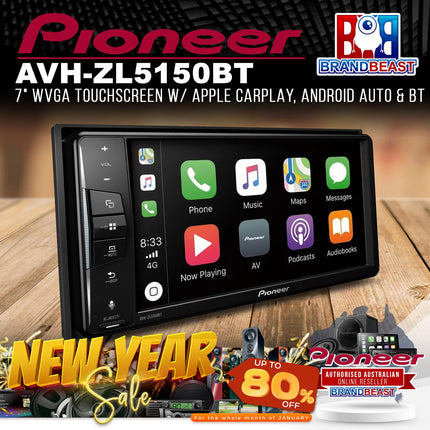 Pioneer AVH-ZL5150BT 7" Touch Screen Apple Carplay/Android Auto/Bluetooth Multimedia Player