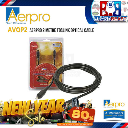 Aerpro AVOP2 2M Toslink Optical Cable