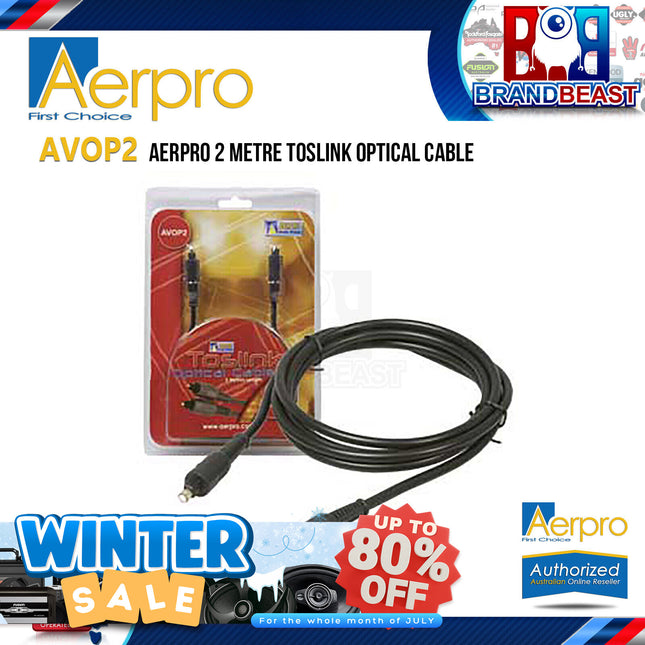 Aerpro AVOP2 2M Toslink Optical Cable