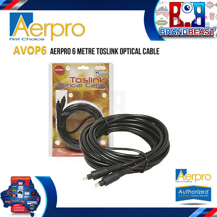 Aerpro AVOP6 6 Metre Toslink Optical Cable