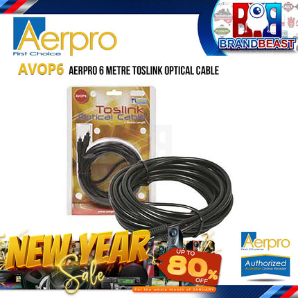 Aerpro AVOP6 6 Metre Toslink Optical Cable