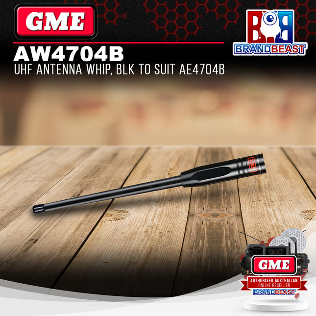 GME AW4704B UHF Antenna Whip Black to Suit AE4704B